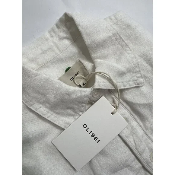 DL1961 Lisette Linen Shirt in White